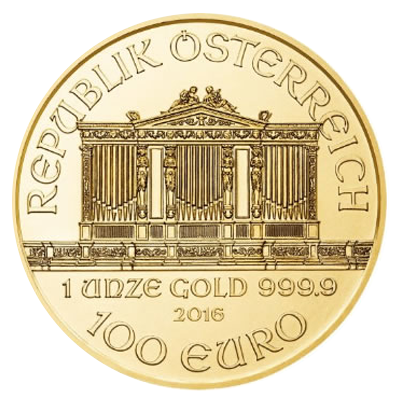 Moneta d'oro Filarmonica di Vienna - 100 EURO Nennwert
