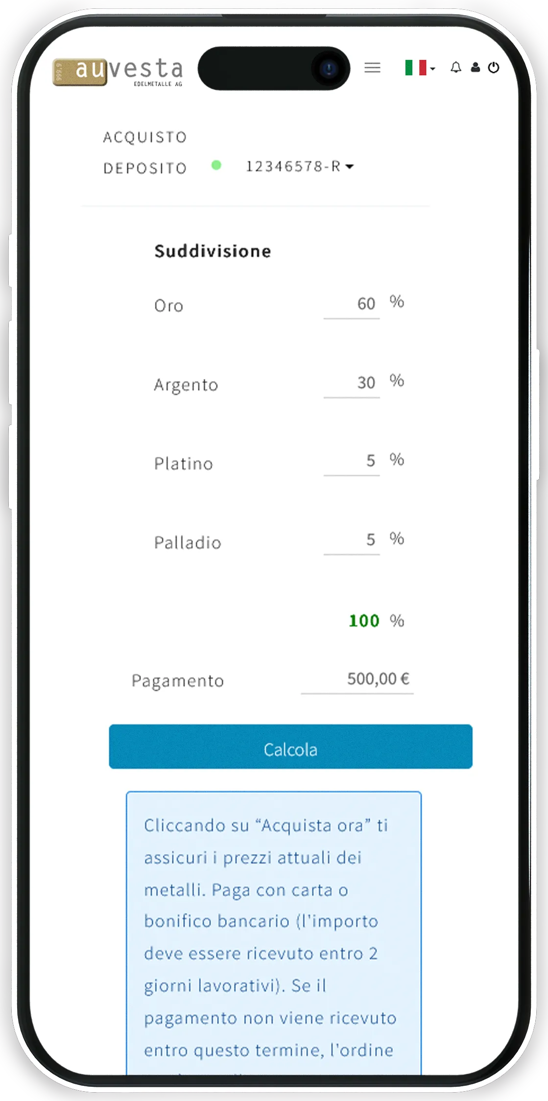 Acquisto - Acquisti oro fisico online in tutto il mondo con la massima semplicità